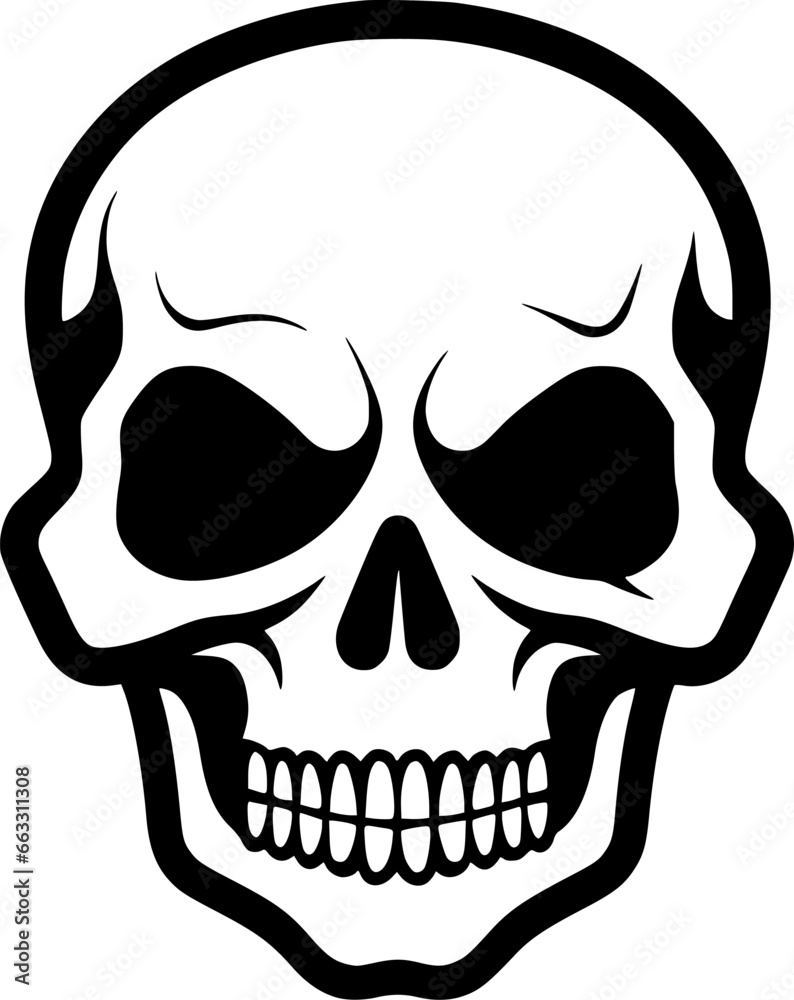 Skull | Black and White Vector illustration Skull | Black and White Vector illustration