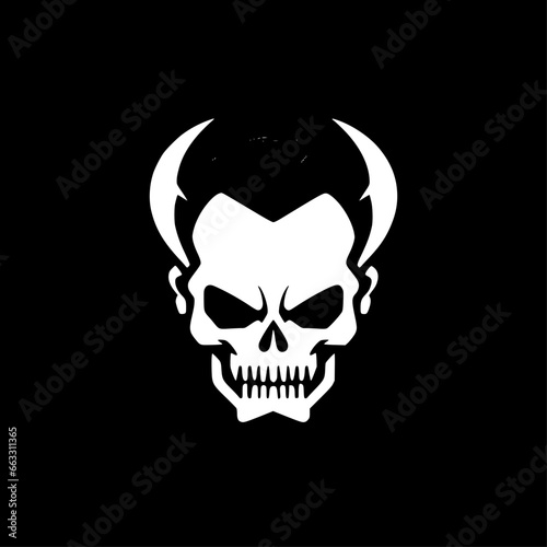Skull | Minimalist and Simple Silhouette - Vector illustration