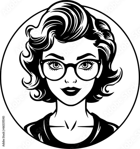 Teacher - Black and White Isolated Icon - Vector illustration