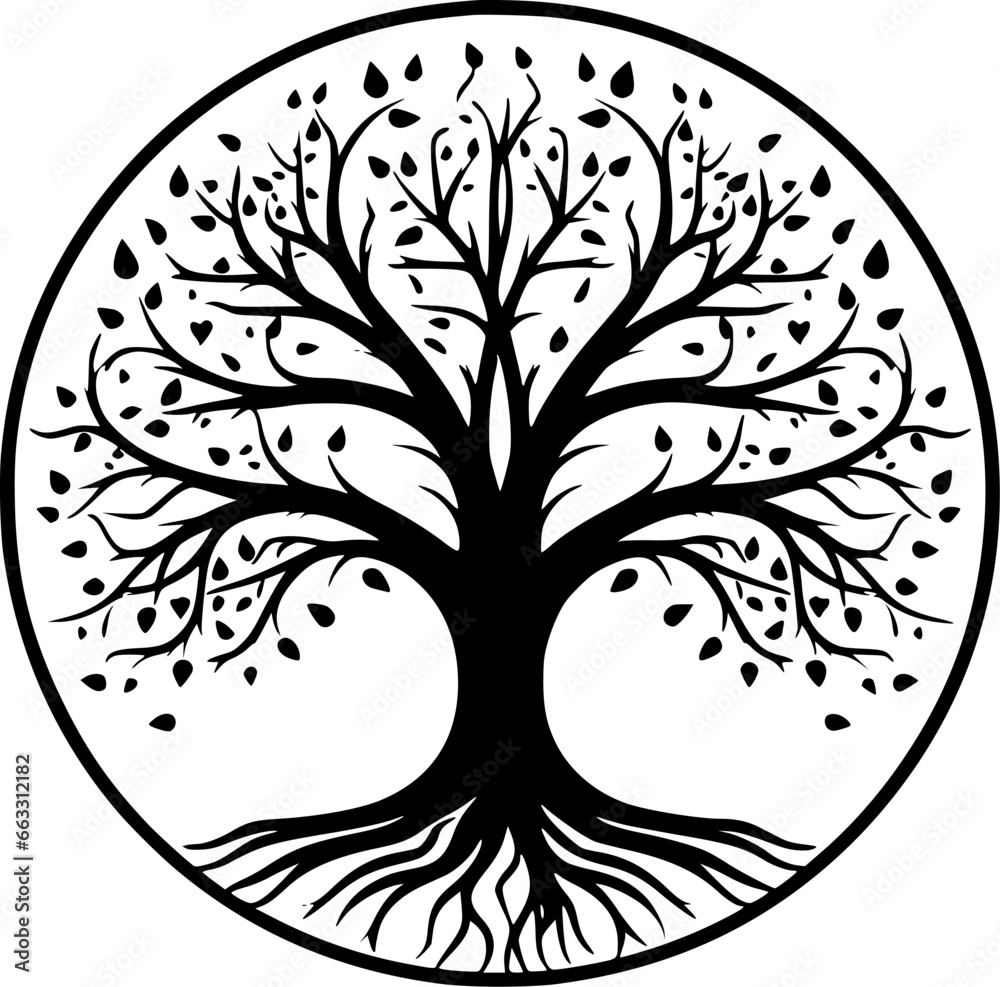 Tree - Minimalist and Flat Logo - Vector illustration Tree - Minimalist and Flat Logo - Vector illustration
