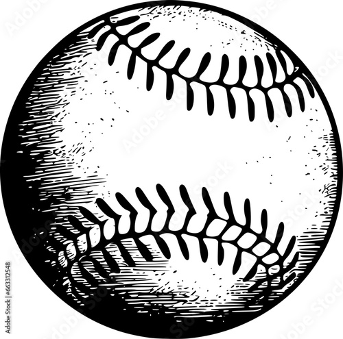 Baseball - Minimalist and Flat Logo - Vector illustration