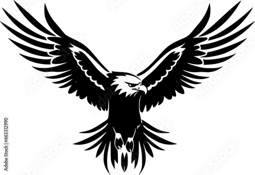Eagle | Minimalist and Simple Silhouette - Vector illustration
