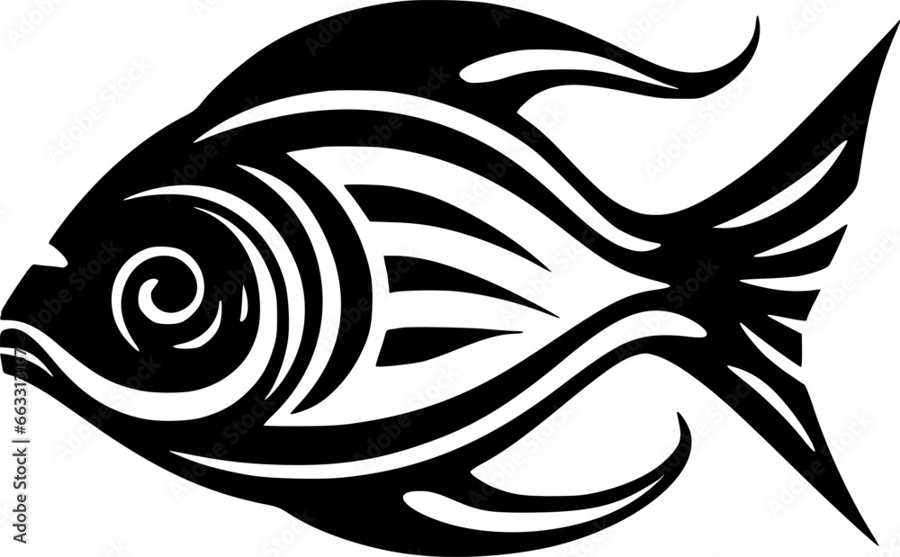 Fish - Minimalist and Flat Logo - Vector illustration Fish - Minimalist and Flat Logo - Vector illustration