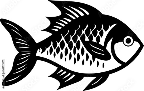 Fish | Black and White Vector illustration