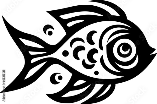 Fish | Black and White Vector illustration