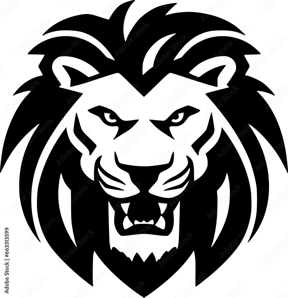 Obraz premium Lion | Minimalist and Simple Silhouette - Vector illustration