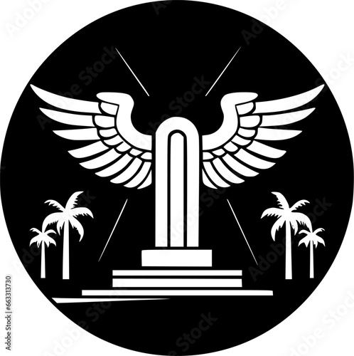 Memorial | Minimalist and Simple Silhouette - Vector illustration