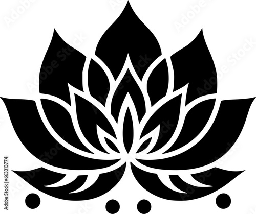 Lotus Flower - High Quality Vector Logo - Vector illustration ideal for T-shirt graphic