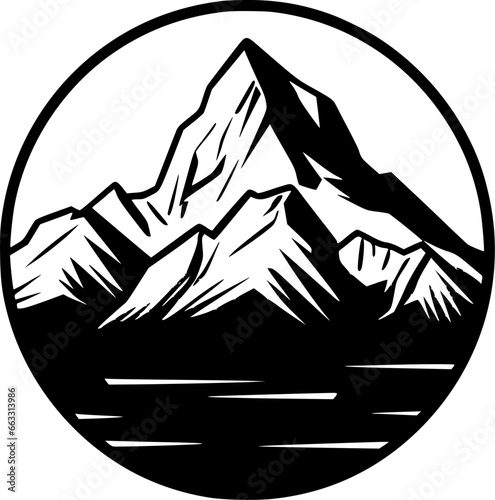 Mountain | Minimalist and Simple Silhouette - Vector illustration