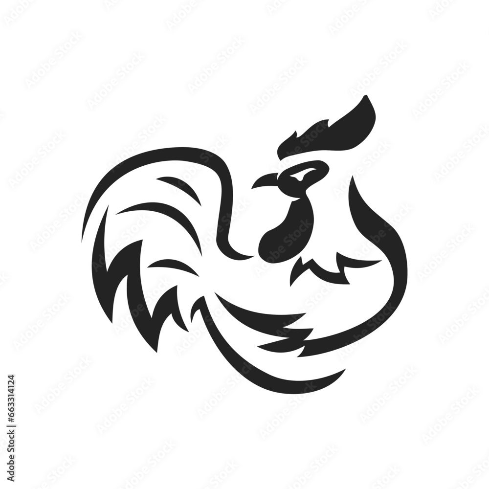 Fototapeta premium Chicken roaster logo template Isolated. Brand Identity. Icon Abstract Vector graphic