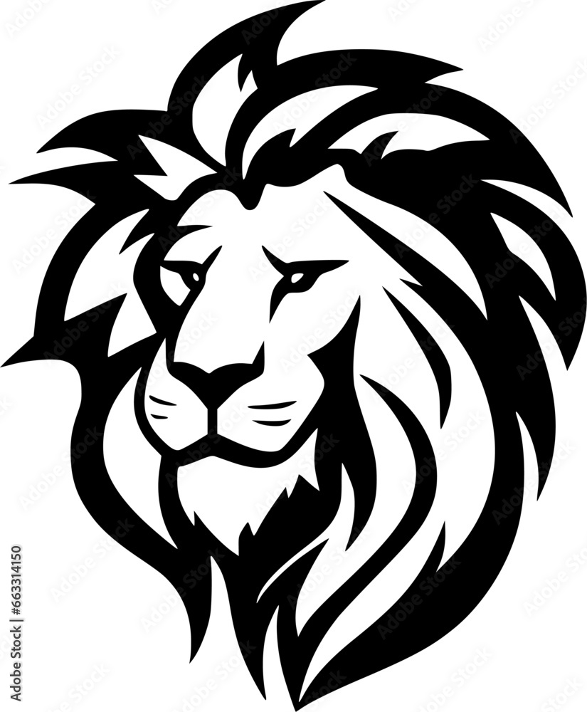 Lion | Black and White Vector illustration Lion | Black and White Vector illustration