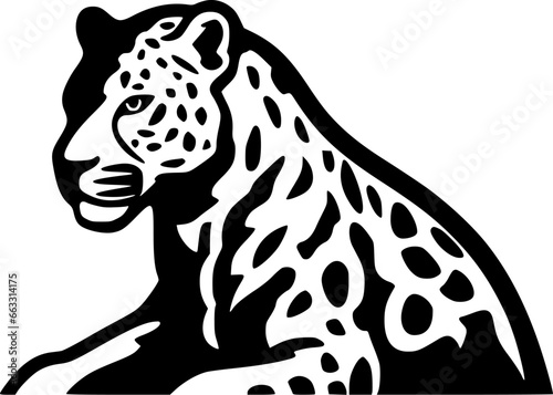 Leopard   Minimalist and Simple Silhouette - Vector illustration