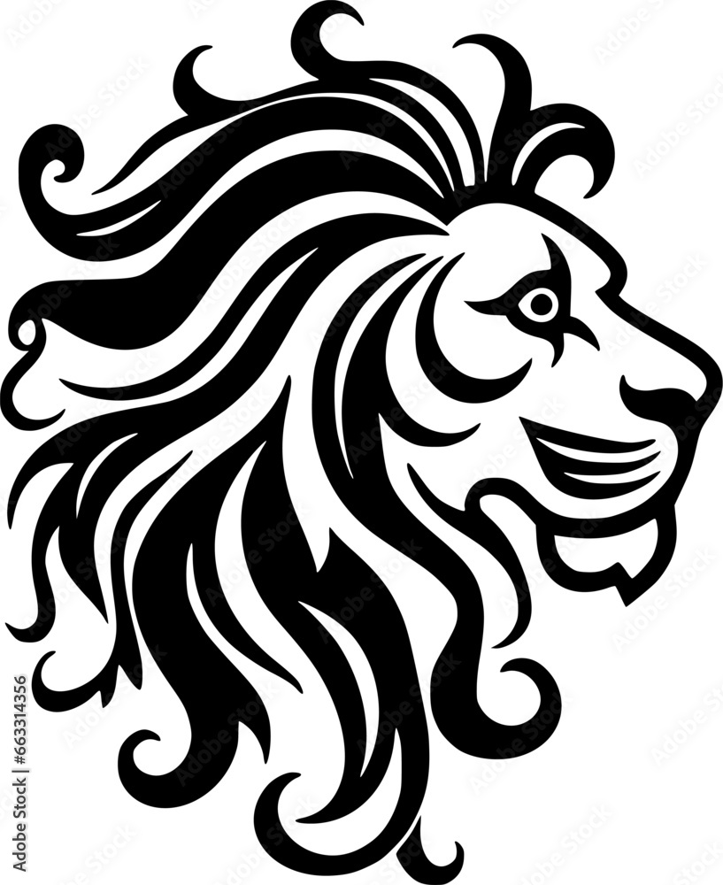 Lion | Minimalist and Simple Silhouette - Vector illustration