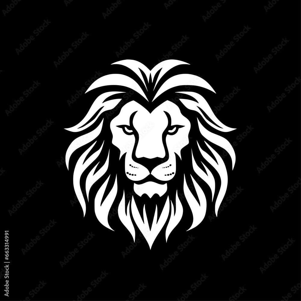 Lion | Black and White Vector illustration Lion | Black and White Vector illustration