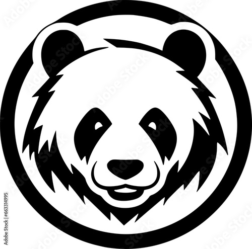 Panda | Minimalist and Simple Silhouette - Vector illustration
