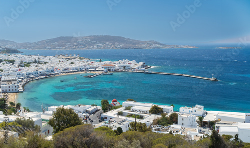 Mykonos Town on the island of Mykonos one of the Cyclades isalnds photo