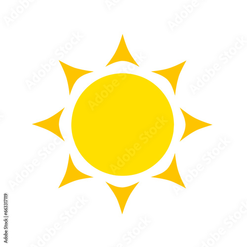 sun icon vector with trendy design