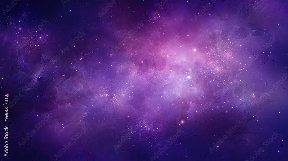 Abstract purple background for a space backdrop with mist and stars. Generative AI