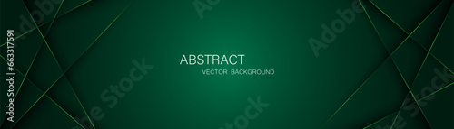 Abstract dark green background with green glowing lines, free space for design.	