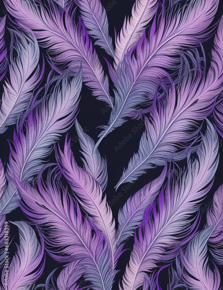 Fototapeta premium feathers seamless pattern