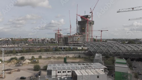 Construction site Drone shot