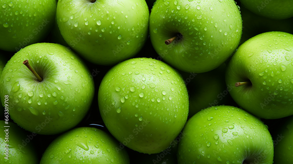 ripe juicy green fruit apples, texture background vegetarian style ripe juicy green fruit apples, texture background vegetarian style