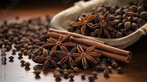 Anise seeds, commonly used to infuse licorice candies with their classic. Elevate your candy enjoyment with the magic of anise. Candy enchantment, licorice perfection. Generated by AI