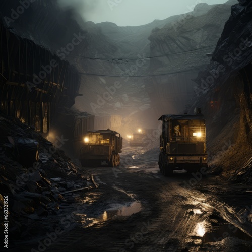 Nighttime coal mining