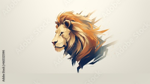  a lion s head is shown with a splash of paint.  generative ai