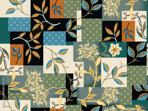 seamless background with flowers