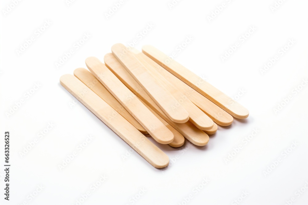 Popsicle sticks isolated on white background Popsicle sticks isolated on white background