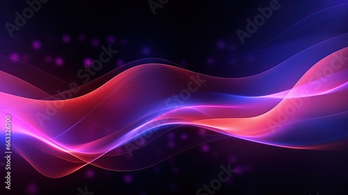  a purple and pink wave on a black background with stars. generative ai