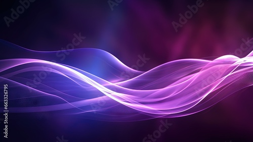  a purple and blue wave of light on a black background. generative ai