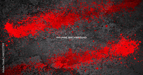 Grunge texture effect background. Distressed rough dark abstract textured. Red isolated on black. Graphic design element vintage style decoration concept for banners, flyer, card, or brochure cover