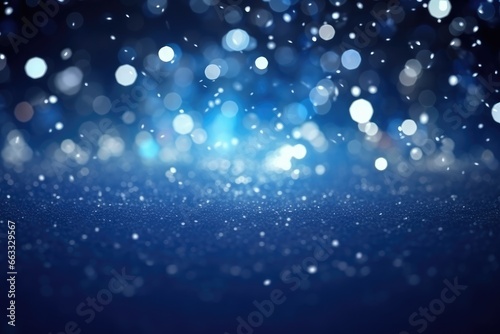 Blue shiny background. Christmas festival. Generative AI