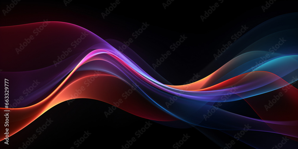 abstract colorful wavy lines on a dark background abstract colorful wavy lines on a dark background