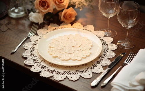 Delicate Lace Paper Doilies Table