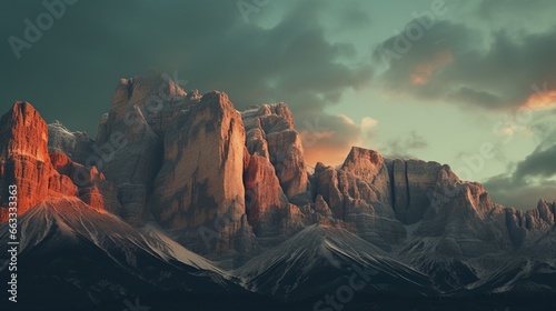 夕焼けどきの山脈 © Albert