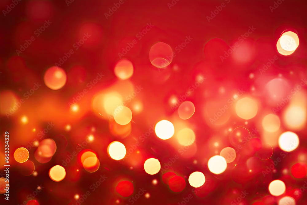 Red bokeh blur abstract circles background