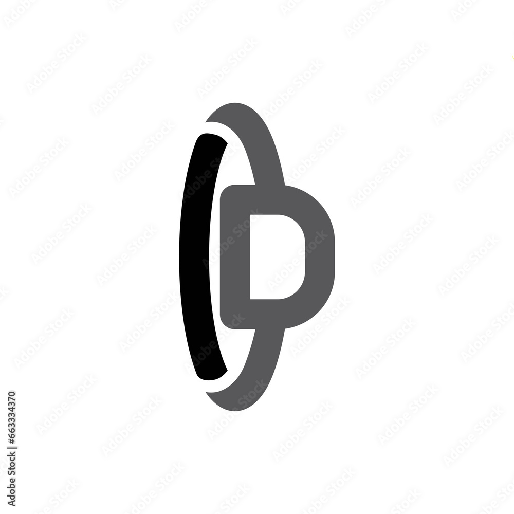 The monogram is the letter O and D. Elegant and outline. The monogram is the letter O and D. Elegant and outline.