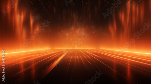 Desktop wallpaper. Moving orange light bokeh background. Bokeh background in random order.