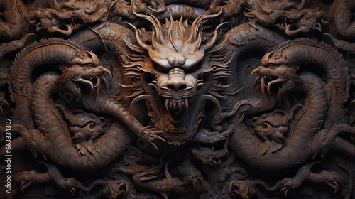 龍の彫刻