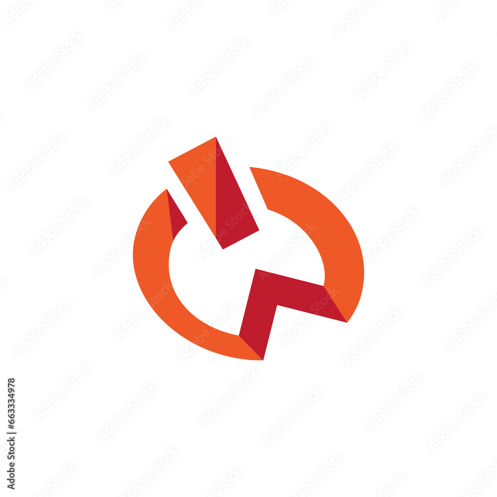 W-shaped Power logo. Unique and elegant