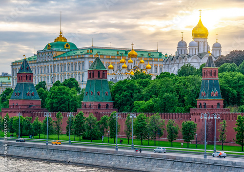Moscow Kremlin at sunset, Russia