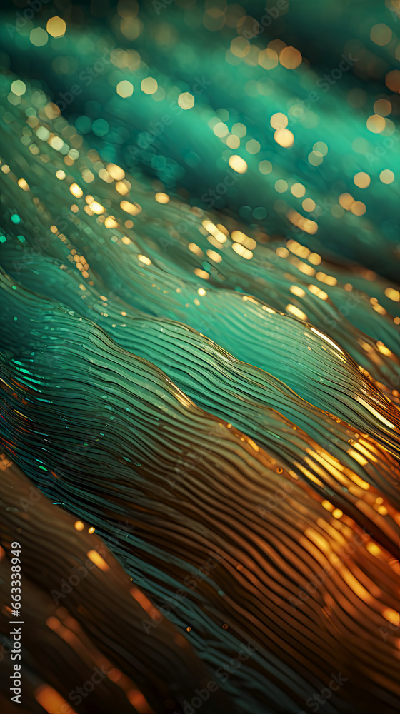 Luminous 3D Waves, Digital Abstracts, Backdrop, Wallpaper