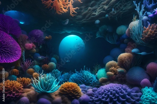 coral reef in aquarium generative AI tool