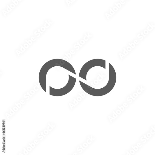 The monogram is the letter N and two rings. Elegant and outline.