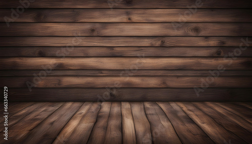 Old brown rustic dark grunge wooden timber wall or floor or table texture .