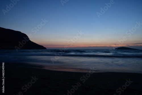 sunset in kalymnos greece long exposure waves ocean © Andreas