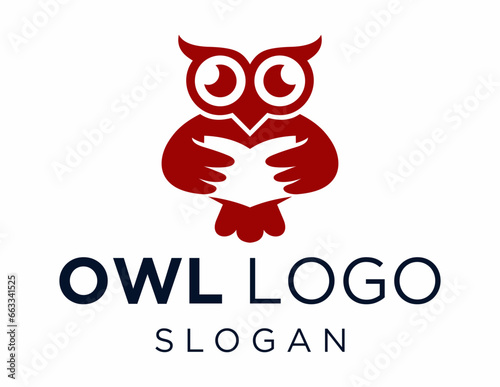 Logo about Owl created using the CorelDraw application. on a white background. photo